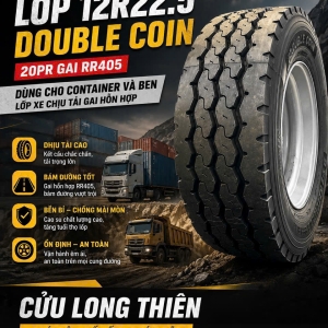 LỐP XE 12R22.5 DOUBLE COIN GAI 405 20PR