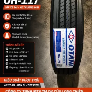 LỐP XE TẢI OTANI 6.50R16 12PR OH-117 
