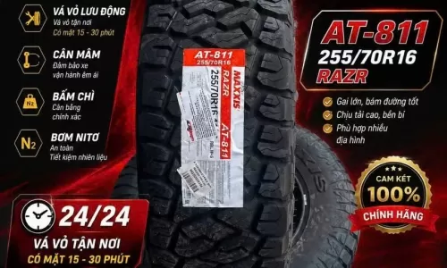 Vá Vỏ Xe Ô Tô Du Lịch 4–7 Chỗ Lưu Động Bình Dương | Thay Lốp MAXXIS, OTANI Chính Hãng