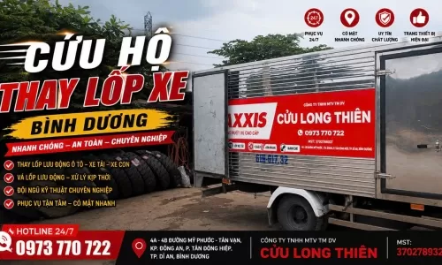 Xe Cứu Hộ Thay Lốp Xe Ô Tô Bình Dương 24/24 – Có Mặt Nhanh,