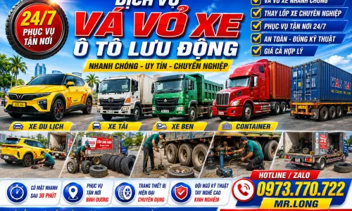 Cứu Hộ Thay Lốp Xe Tại Bãi Xe Bình Dương | Cửu Long Thiên