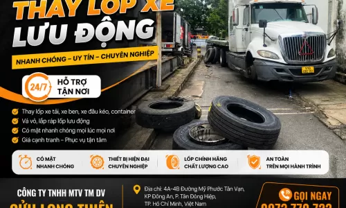 THAY LỐP XE LƯU ĐỘNG / DỊCH VỤ TẠI BÌNH DƯƠNG